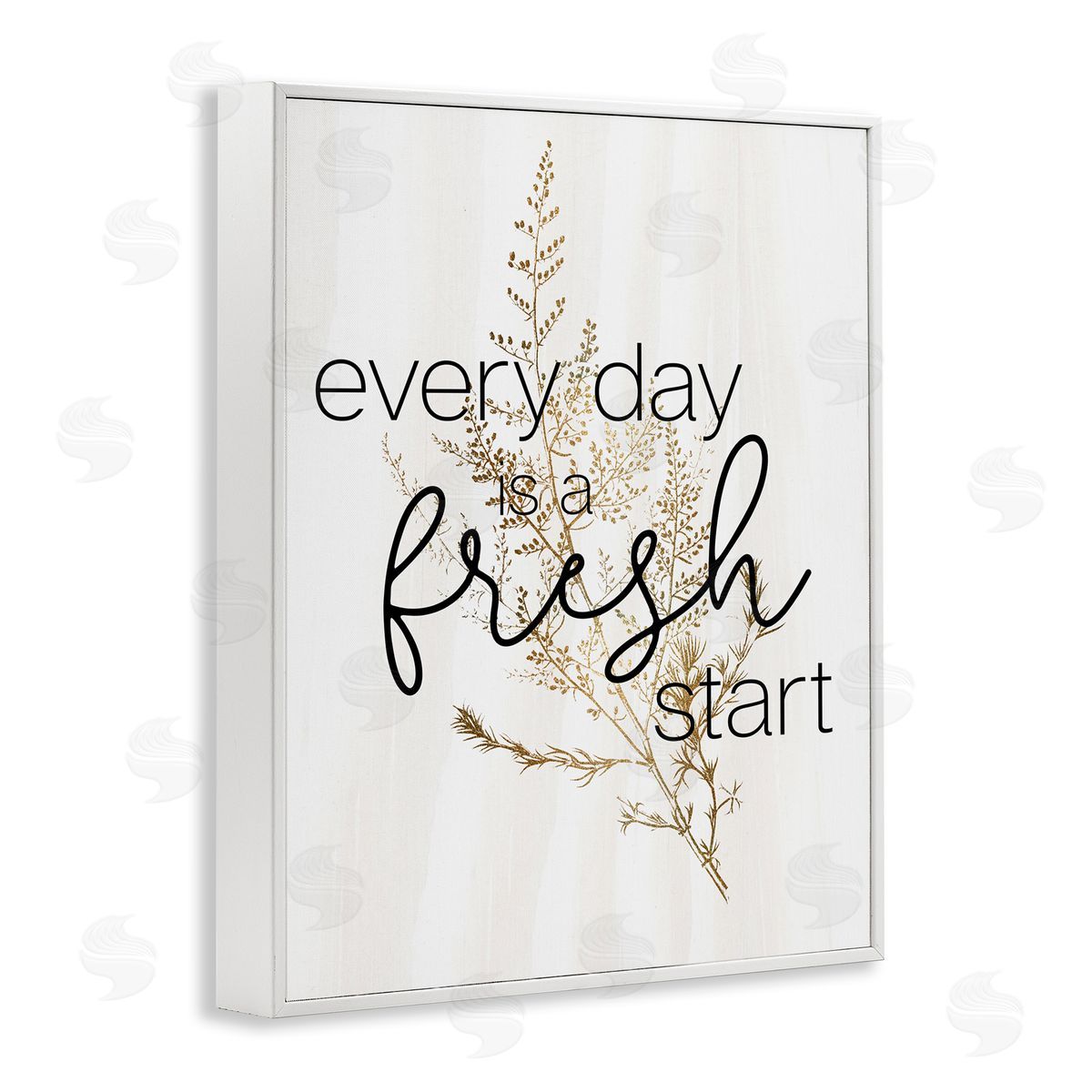 Everyday Fresh Start Botanical White Frame Print Wall Art, Home Decor by Stupell Studio