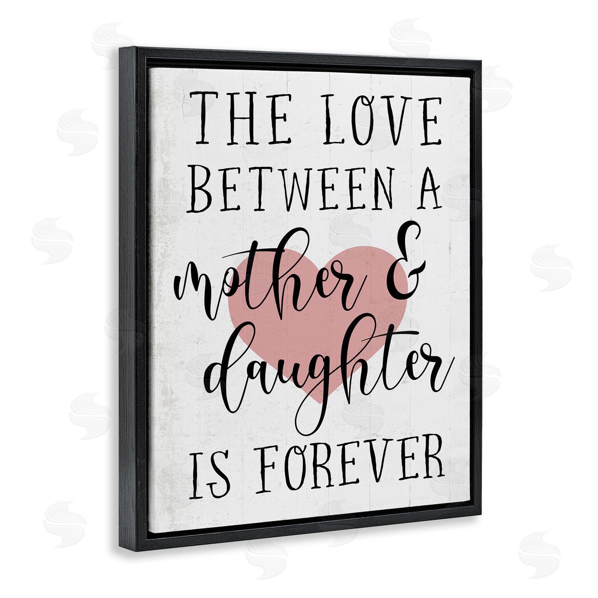 Love Between Mother and Daughter Black Floating Frame Canvas Wall Art, Home Decor by Stupell Studio