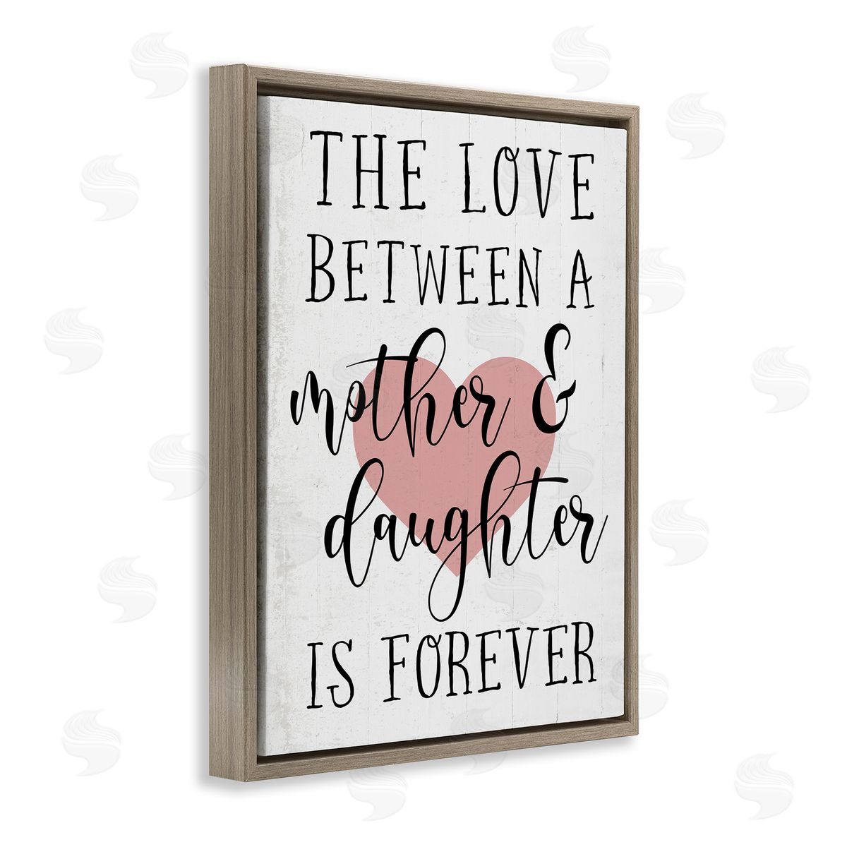 Love Between Mother and Daughter Brown Floating Frame Canvas Wall Art, Home Decor by Stupell Studio