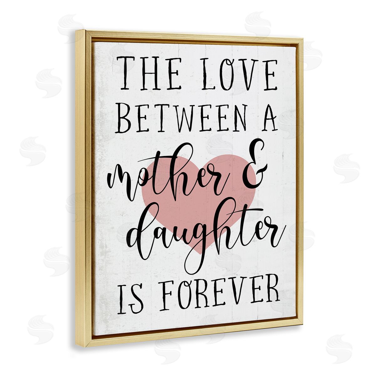 Love Between Mother and Daughter Gold Floating Frame Canvas Wall Art, Home Decor by Stupell Studio