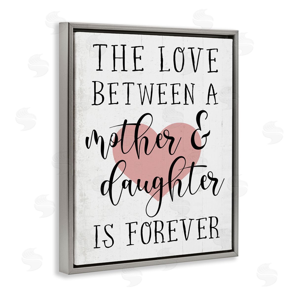 Love Between Mother and Daughter Grey Floating Frame Canvas Wall Art, Home Decor by Stupell Studio