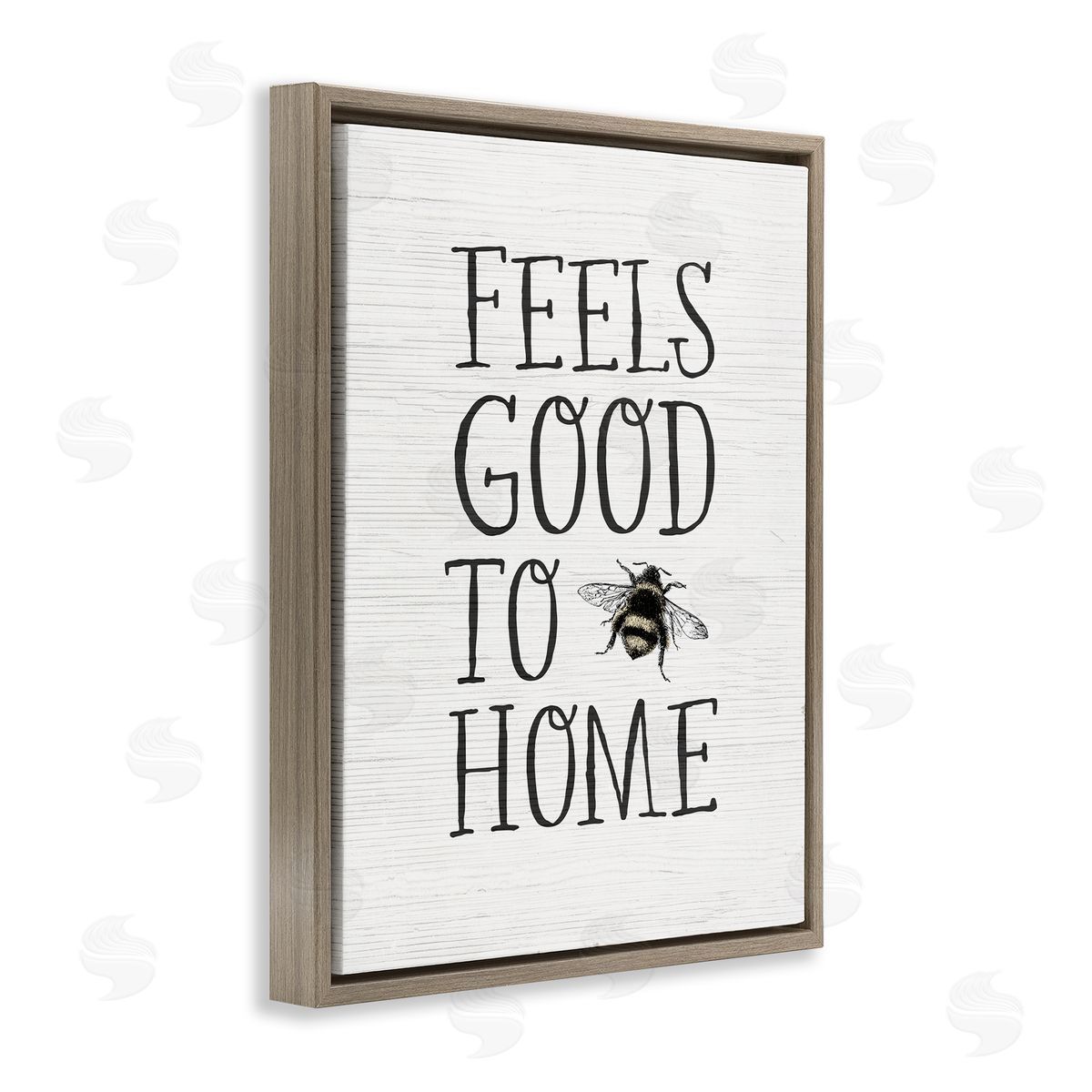 Good to Bee Home Pun Brown Floating Frame Canvas Wall Art, Home Decor by Stupell Studio