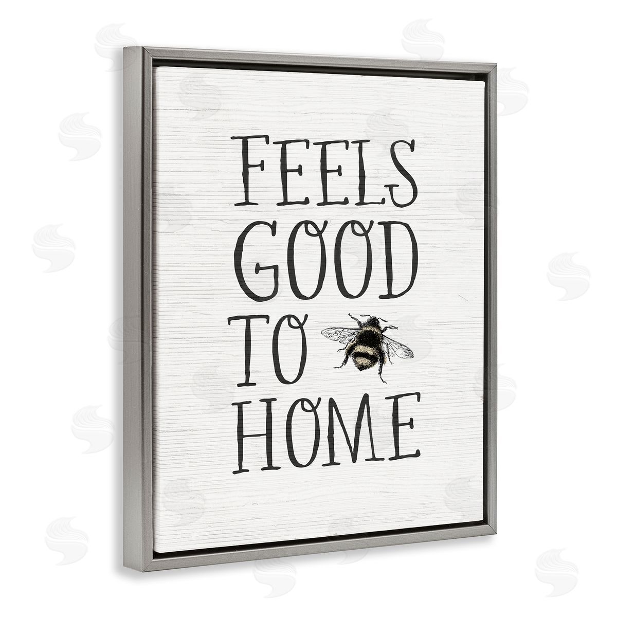 Good to Bee Home Pun Grey Floating Frame Canvas Wall Art, Home Decor by Stupell Studio