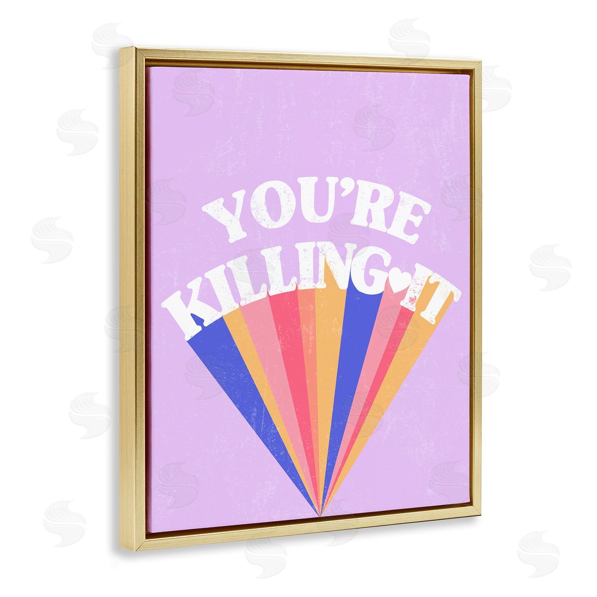 You're Killing It Retro Pop Gold Floating Frame Canvas Wall Art, Home Decor by Stupell Studio