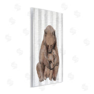 Stupell Studio | Bear and Cub Grey Stripes