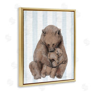 Stupell Studio | Bear and Cub Blue Stripes