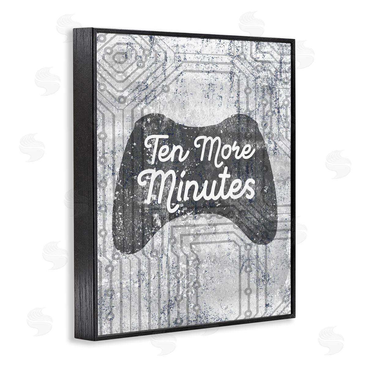 Ten More Minutes Video Games Black Frame Print Wall Art, Home Decor by Stupell Studio