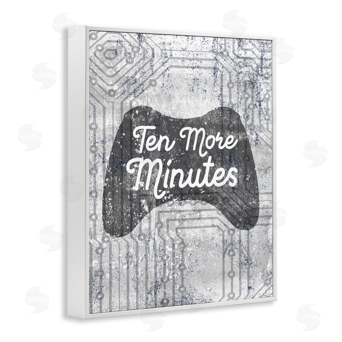 Ten More Minutes Video Games White Frame Print Wall Art, Home Decor by Stupell Studio