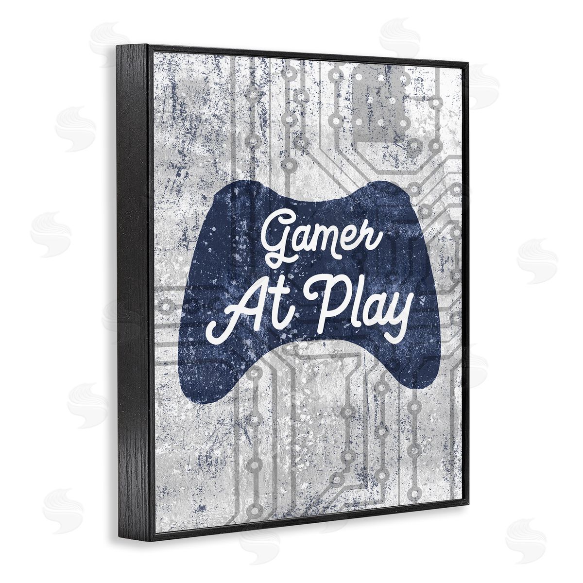 Gamer at Play Video Games Black Frame Print Wall Art, Home Decor by Stupell Studio