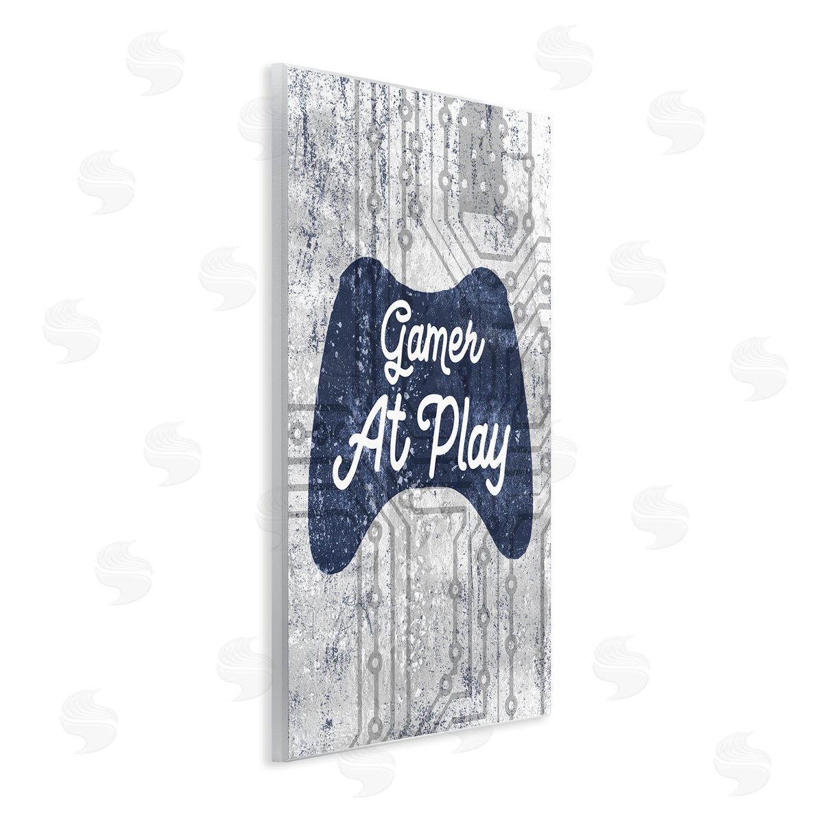 Gamer at Play Video Games Wood Plaque Wall Art, Home Decor by Stupell Studio