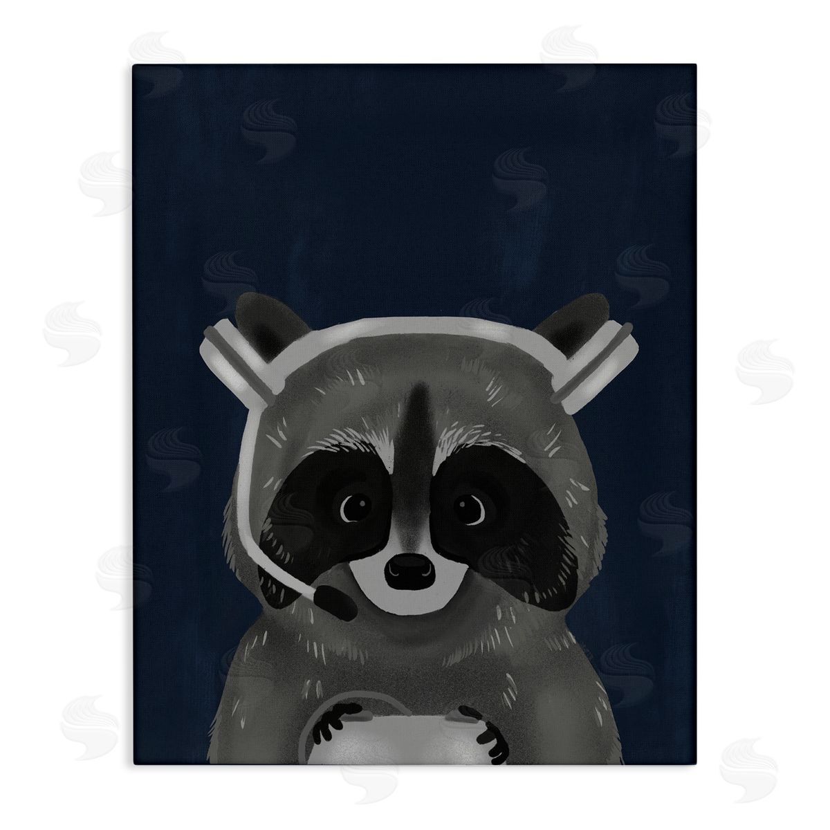 Racoon with Gaming Headset Canvas Wall Art, Home Decor by Stupell Studio