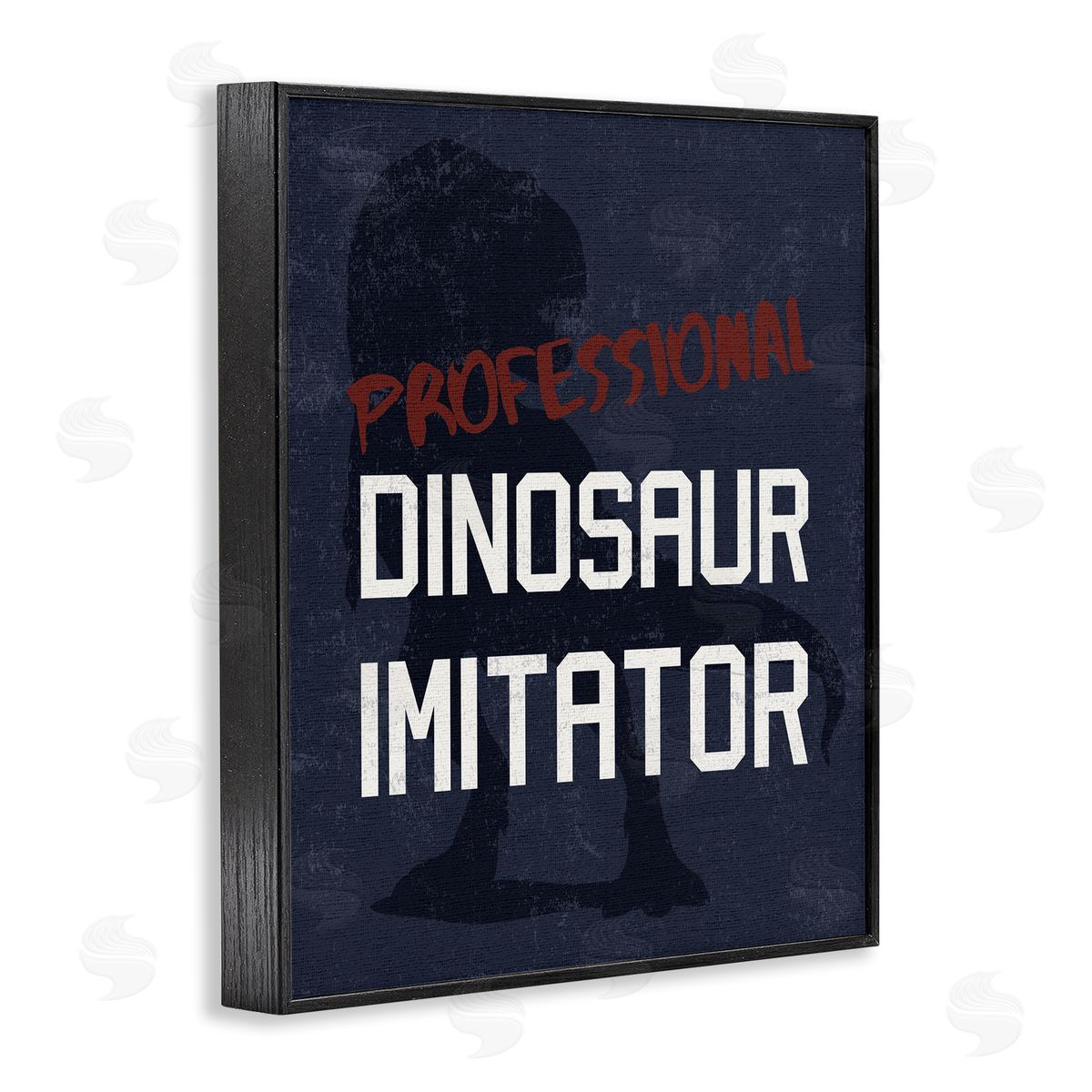 Professional Dinosaur Imitator T-Rex Black Frame Print Wall Art, Home Decor by Stupell Studio