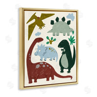 Stupell Studio | Colorful Cartoon Dinosaur Friends