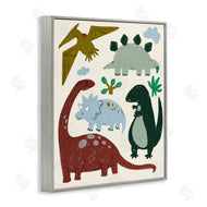 Stupell Studio | Colorful Cartoon Dinosaur Friends