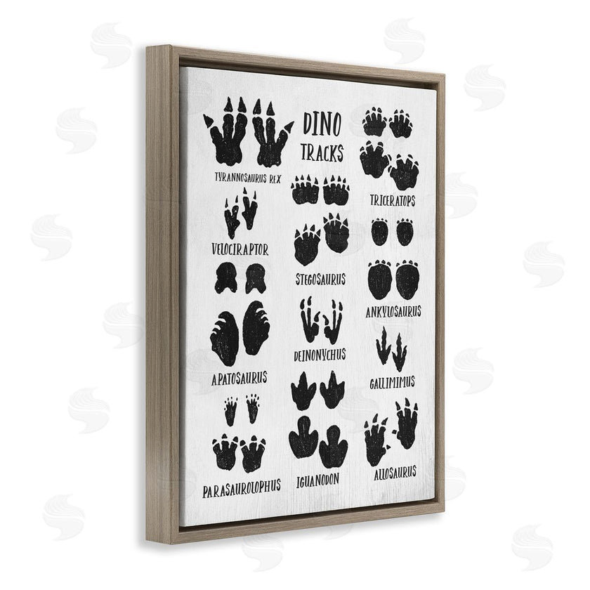 Stupell Studio | Children's Rustic Dinosaur Track Chart