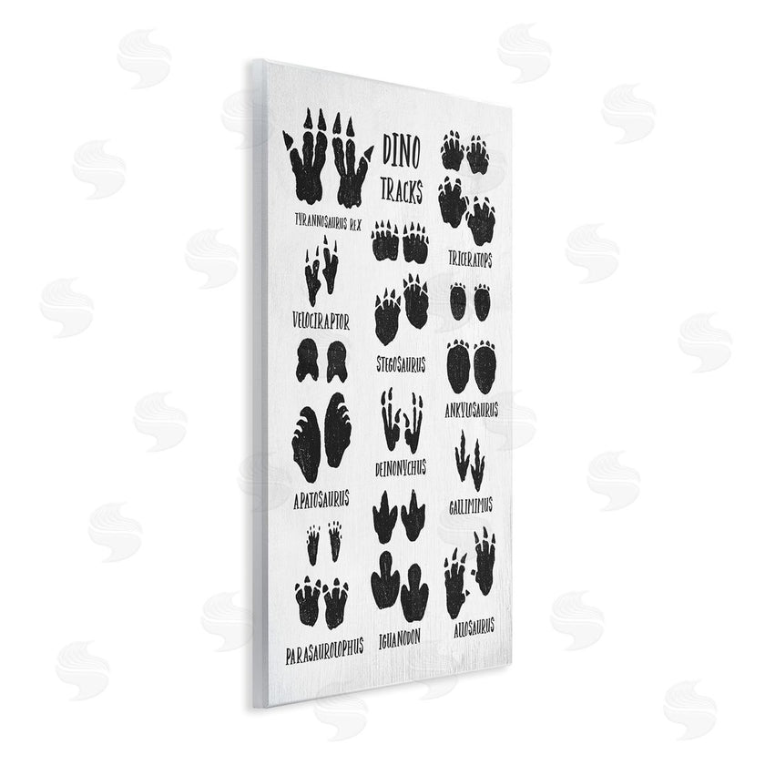 Stupell Studio | Children's Rustic Dinosaur Track Chart