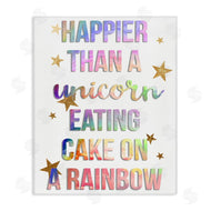 Stupell Studio | Happier Than Unicorn Eating Cake