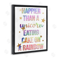 Stupell Studio | Happier Than Unicorn Eating Cake
