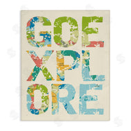 Stupell Studio | Go Explore Map Typography
