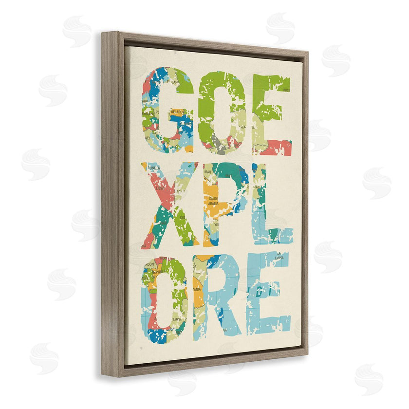 Stupell Studio | Go Explore Map Typography