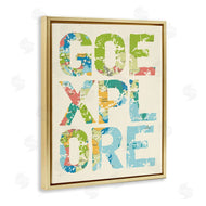 Stupell Studio | Go Explore Map Typography
