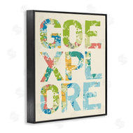 Stupell Studio | Go Explore Map Typography
