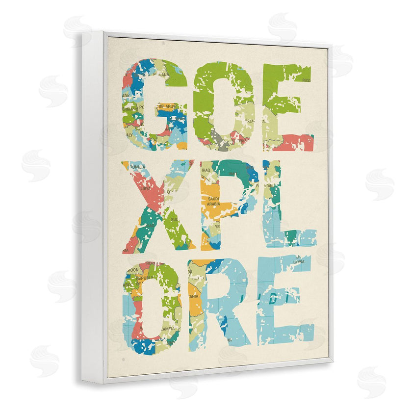 Stupell Studio | Go Explore Map Typography