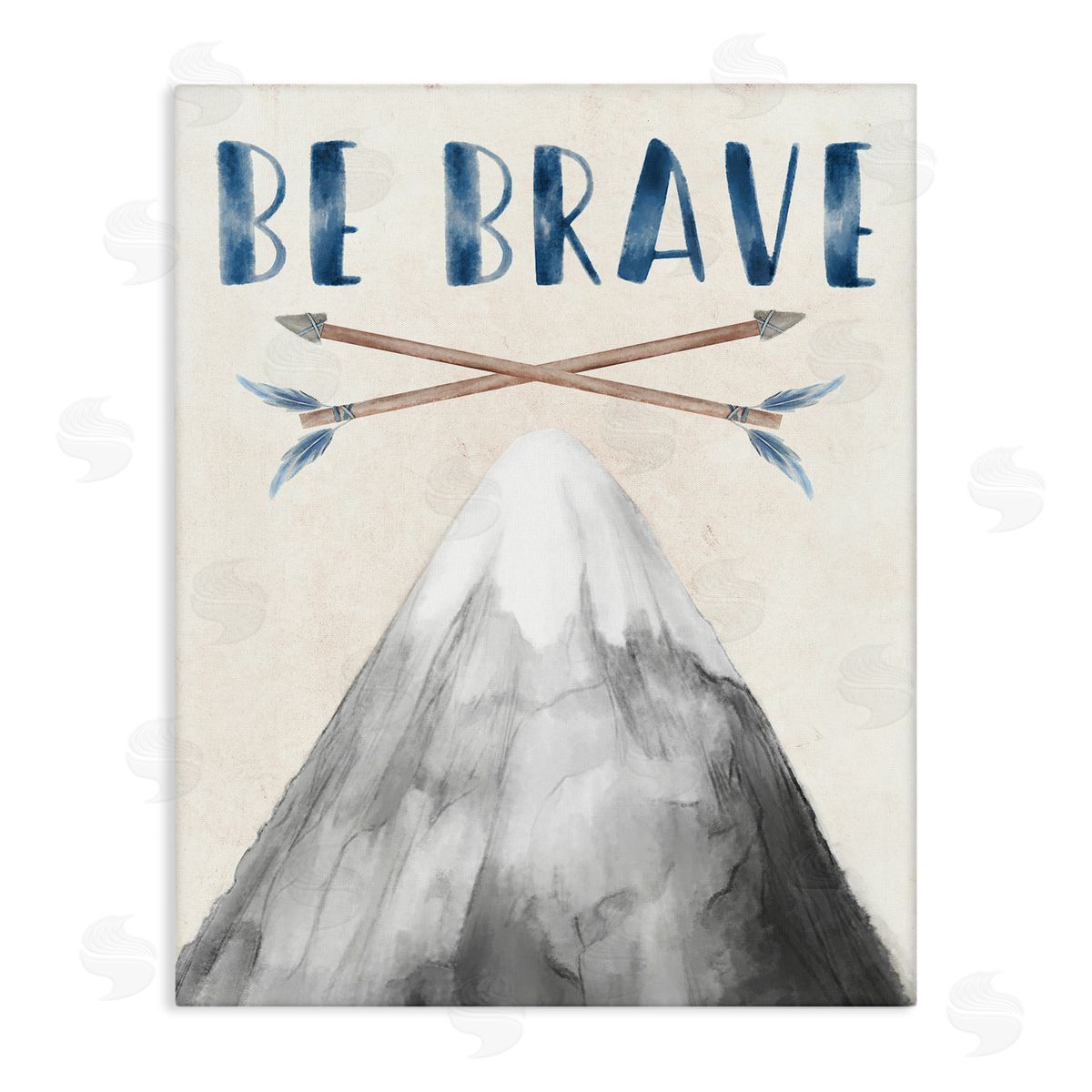 Be Brave Mountain & Arrows Canvas Wall Art, Home Decor by Stupell Studio