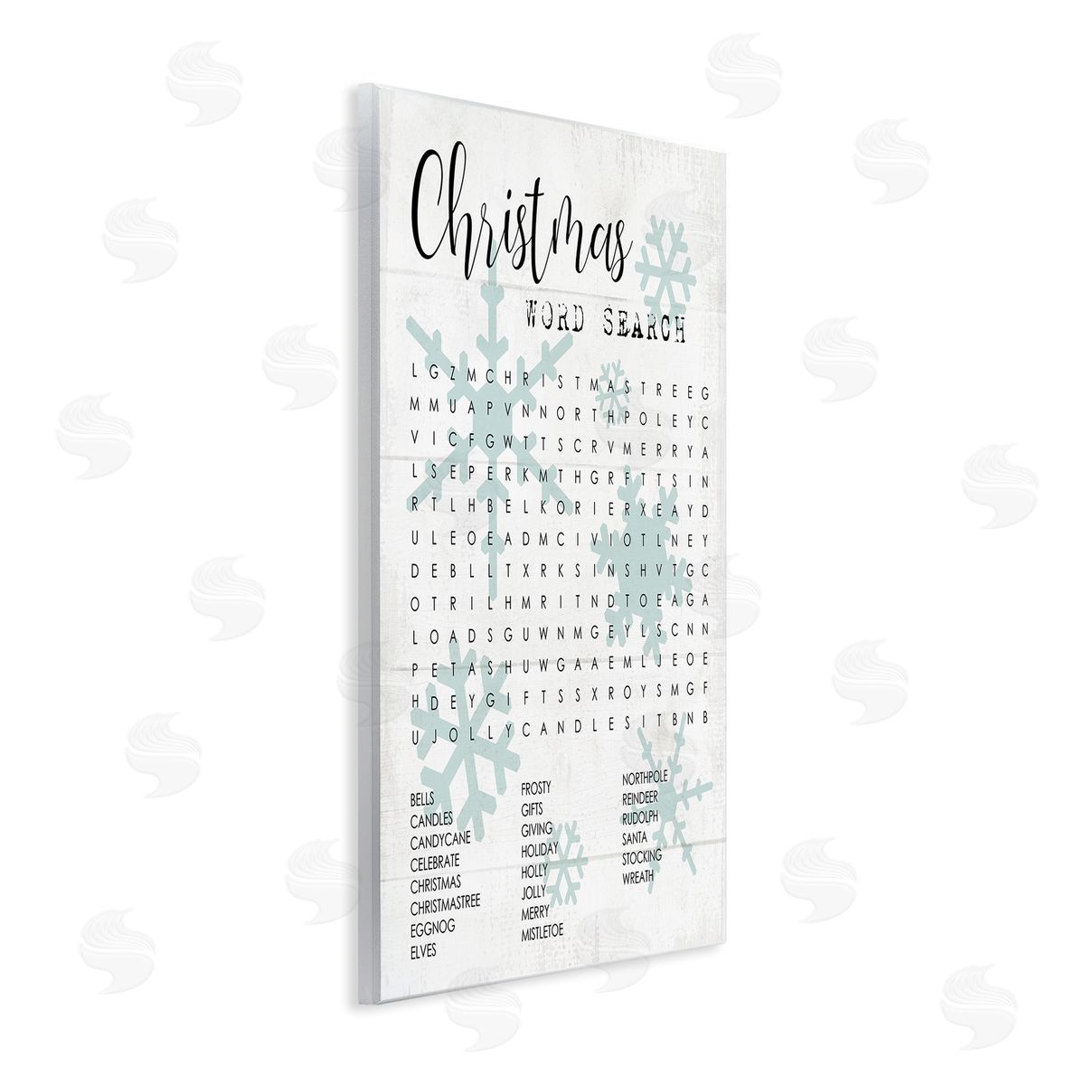 Winter Holiday Word Search Activity Wood Plaque Wall Art, Home Decor by Stupell Studio