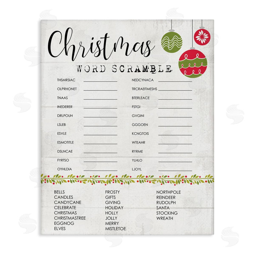 Stupell Studio | Seasonal Christmas Word Scramble