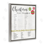 Stupell Studio | Seasonal Christmas Word Scramble