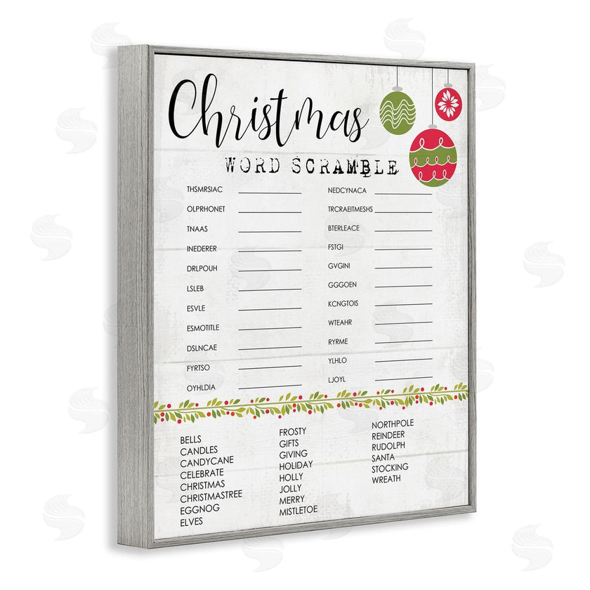 Stupell Studio | Seasonal Christmas Word Scramble