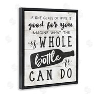 Stupell Studio | Glass or Bottle of Wine Funny