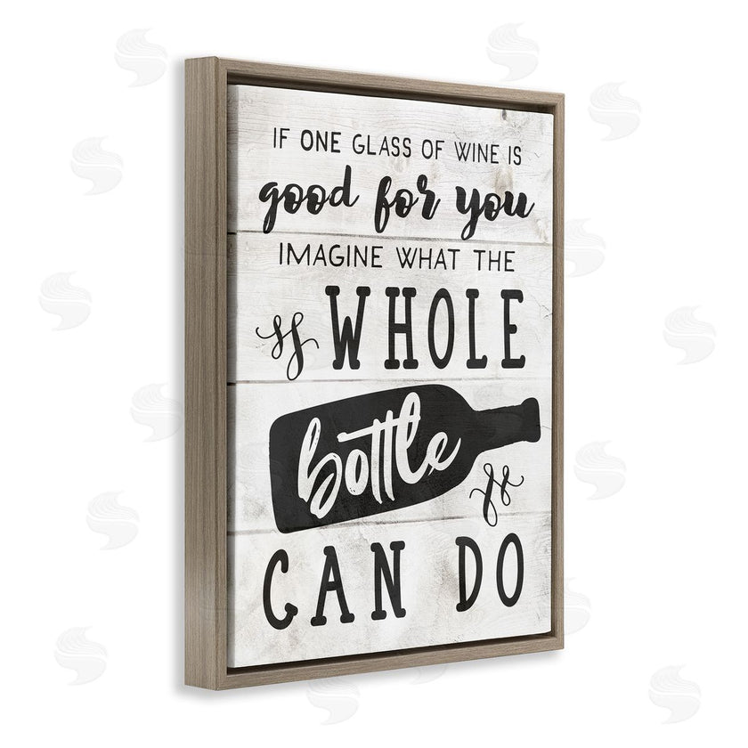 Stupell Studio | Glass or Bottle of Wine Funny