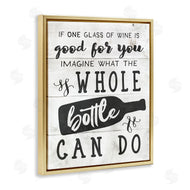 Stupell Studio | Glass or Bottle of Wine Funny