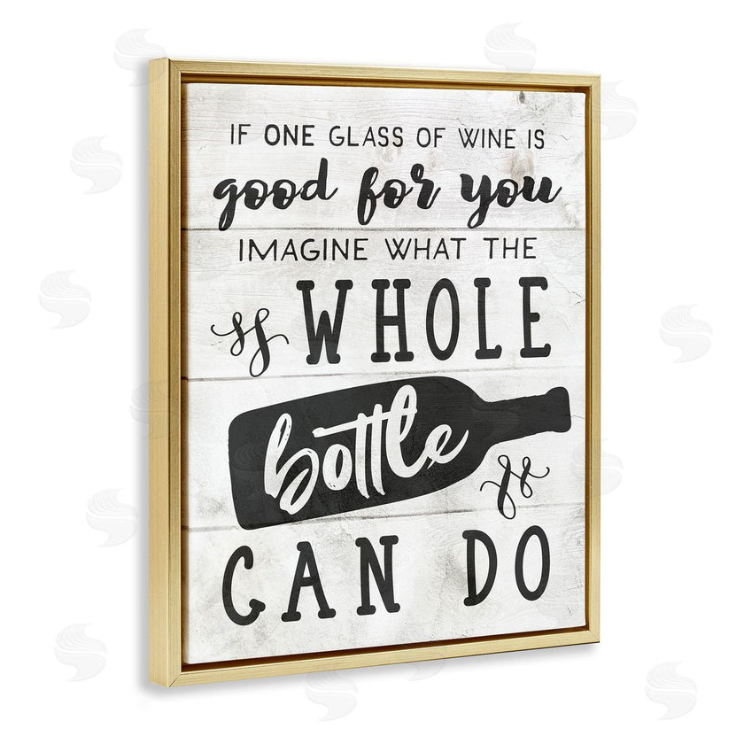 Stupell Studio | Glass or Bottle of Wine Funny