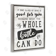 Stupell Studio | Glass or Bottle of Wine Funny