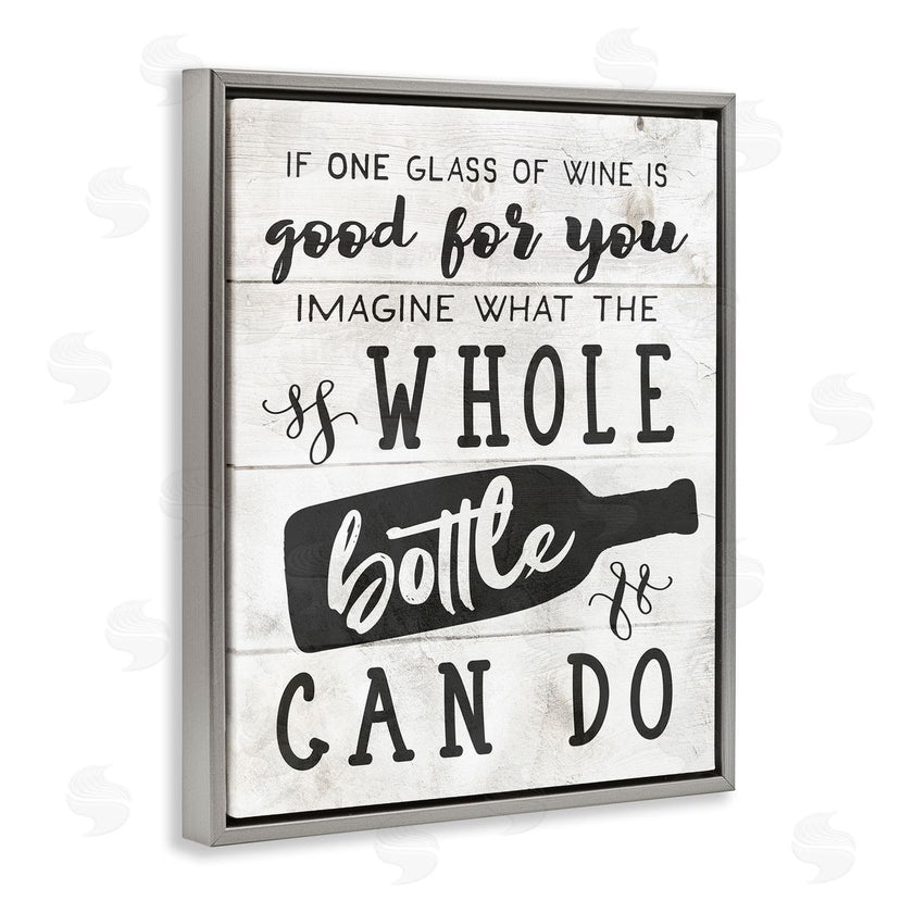 Stupell Studio | Glass or Bottle of Wine Funny