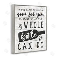 Stupell Studio | Glass or Bottle of Wine Funny
