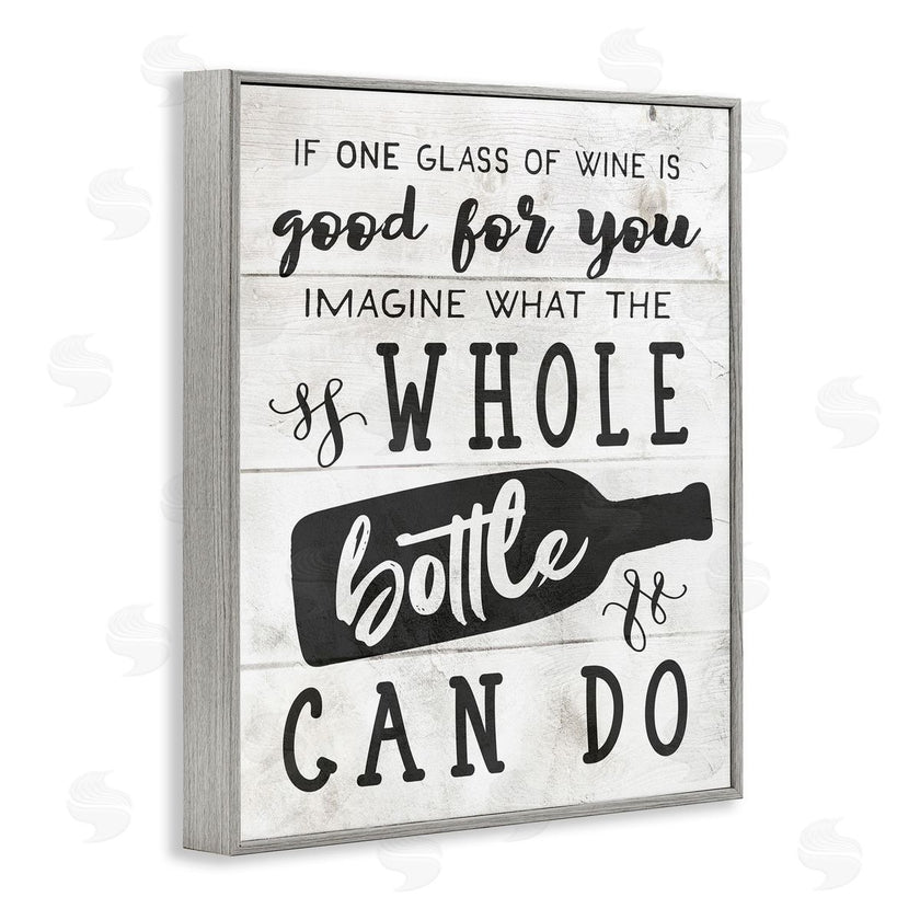 Stupell Studio | Glass or Bottle of Wine Funny