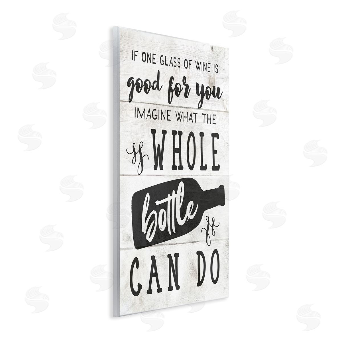 Glass or Bottle of Wine Funny Wood Plaque Wall Art, Home Decor by Stupell Studio