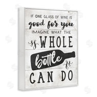 Stupell Studio | Glass or Bottle of Wine Funny