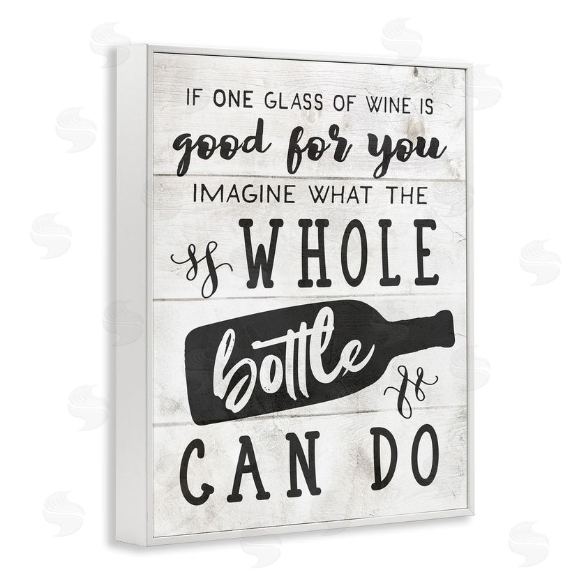 Stupell Studio | Glass or Bottle of Wine Funny