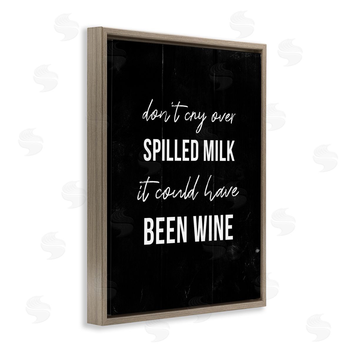 Spilled Milk or Wine Humor Brown Floating Frame Canvas Wall Art, Home Decor by Stupell Studio