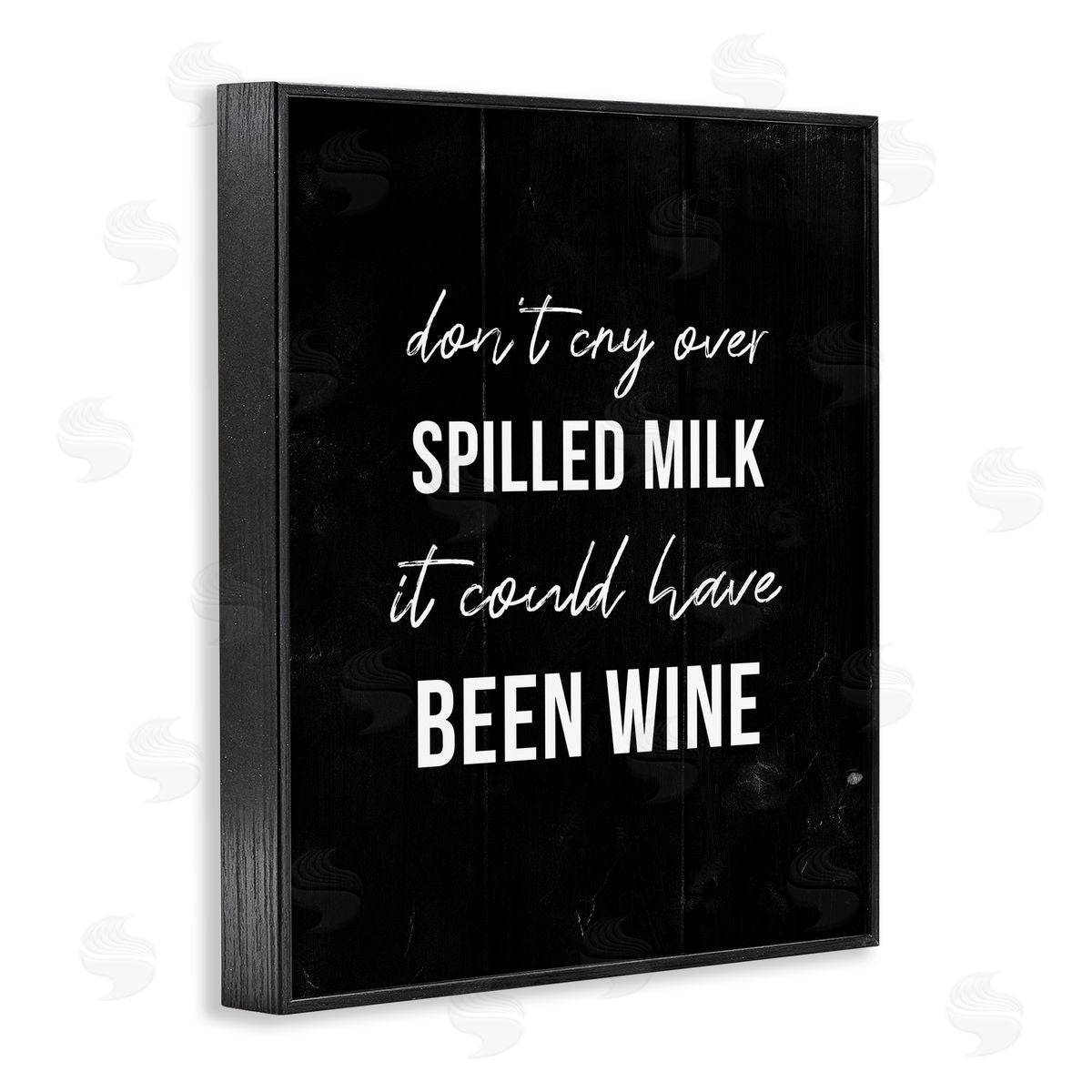 Spilled Milk or Wine Humor Black Frame Print Wall Art, Home Decor by Stupell Studio