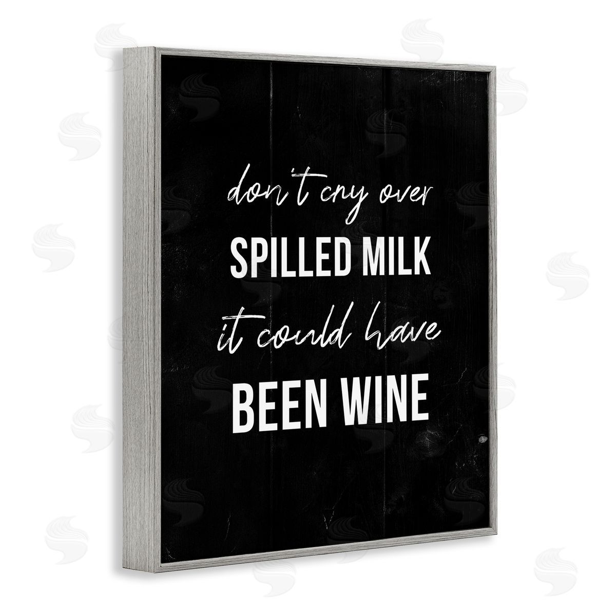 Spilled Milk or Wine Humor Grey Frame Print Wall Art, Home Decor by Stupell Studio