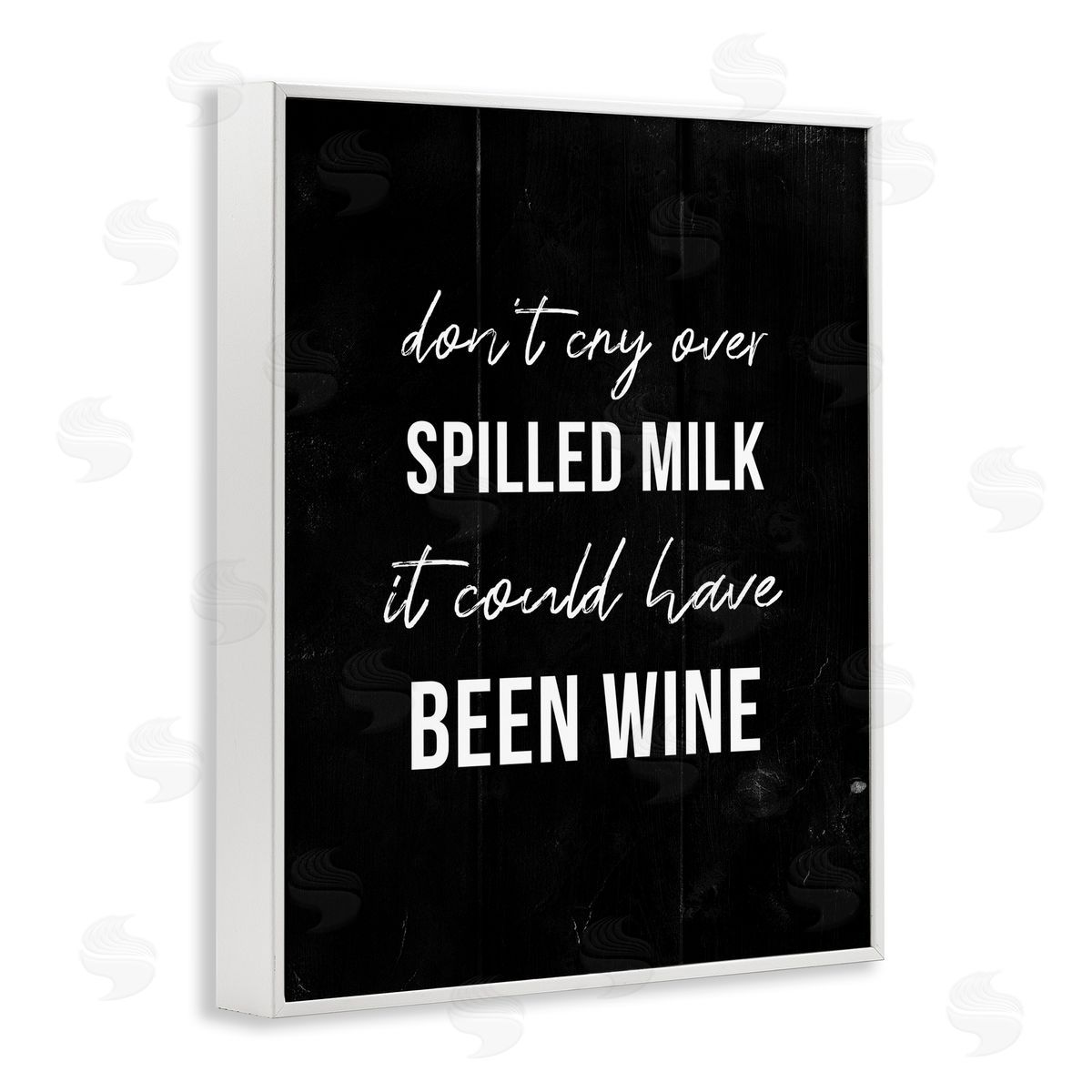 Spilled Milk or Wine Humor White Frame Print Wall Art, Home Decor by Stupell Studio