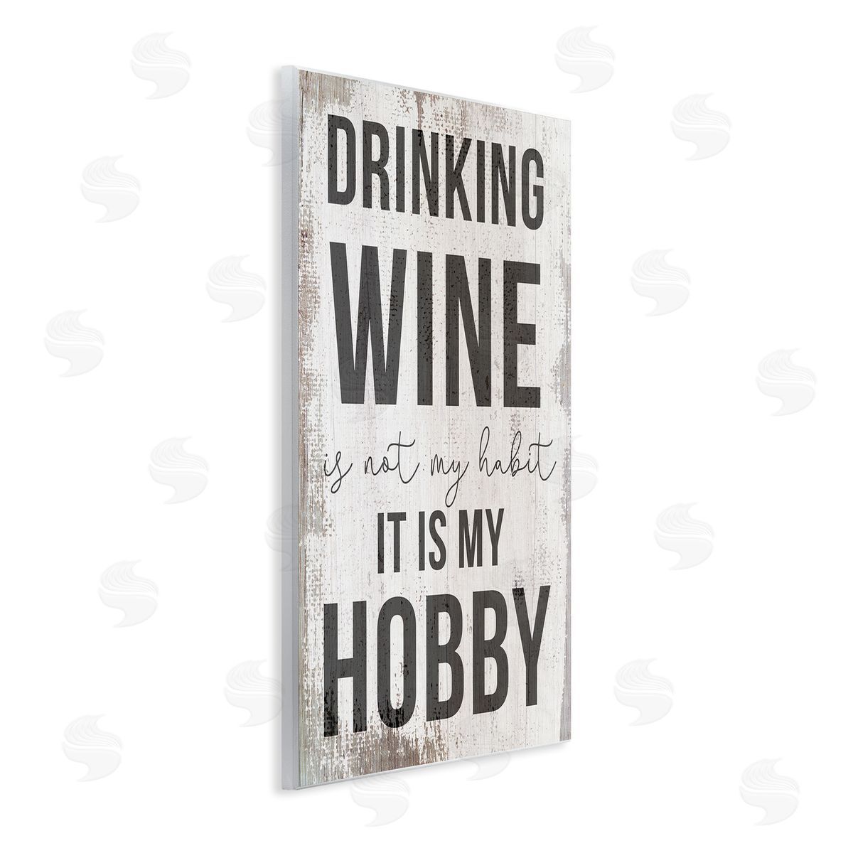 Drinking Wine is My Hobby Wood Plaque Wall Art, Home Decor by Stupell Studio