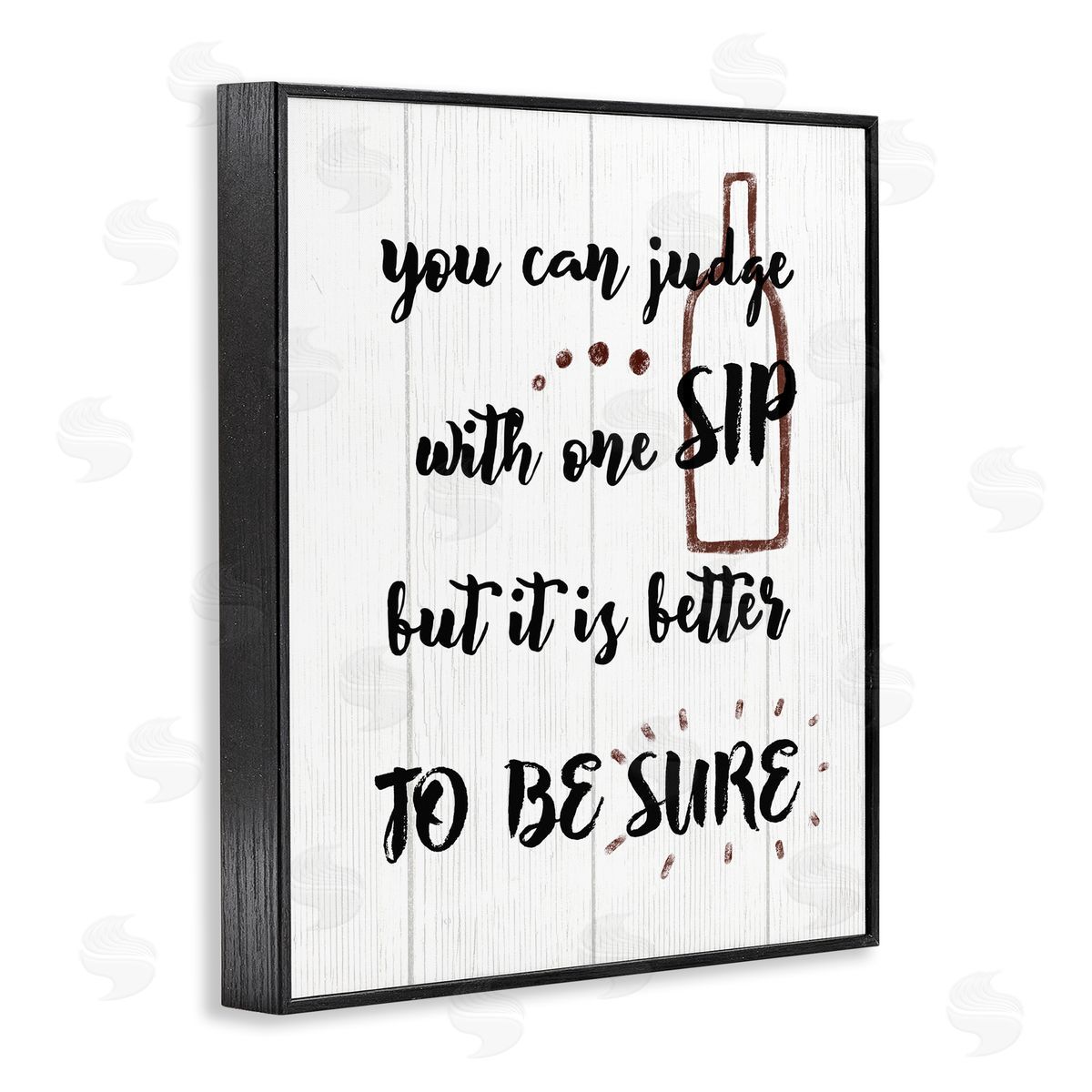 Drinking Humor Judge with Sip Black Frame Print Wall Art, Home Decor by Stupell Studio