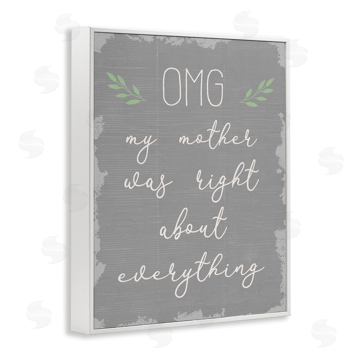 OMG Mom is Right Funn White Frame Print Wall Art, Home Decor by Stupell Studio